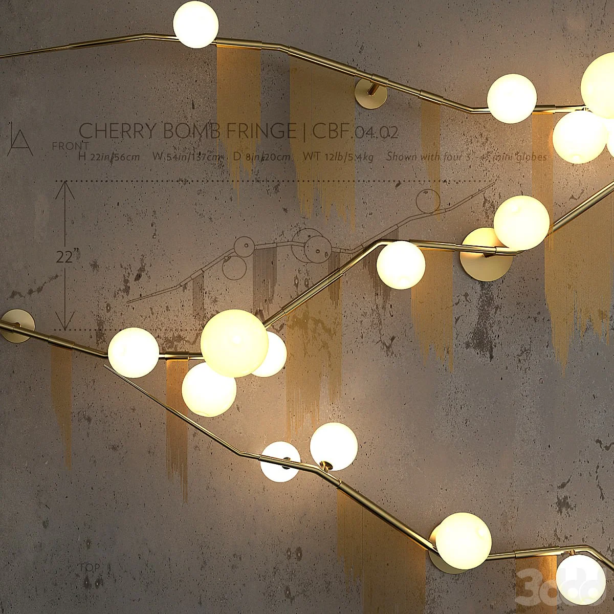 CHERRY BOMB FRINGE FLUSH MOUNT